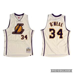 Shaq O'Neal LA Lakers Jersey Mitchell Ness Chainstitched Sewn NBA Hardwood Large